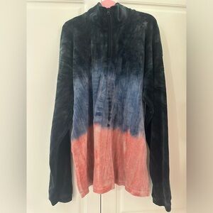 Freshman Kids Tie Dye Half Zip Pullover (Big Girl) Size XL 14/16